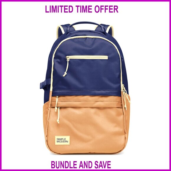 Cordura Polyester Backpack with Padded Laptop Sleeve and Water Bottle Pockets